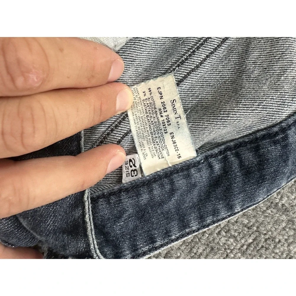 Emporio Armani Men's 32x35 Indigo Serious Comfort Zip Fly Blue Jeans Straight EC